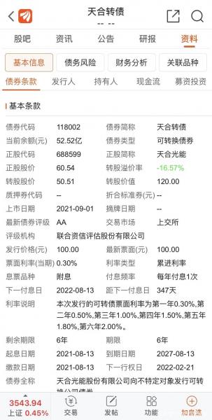 天合转债23上市时间-第4张图片 天合转债23上市时间-第4张图片